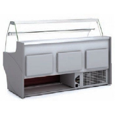 Vitrina Refrigerada Expositora Cristal Recto WDR Largo 900mm Modelo 2  estantes